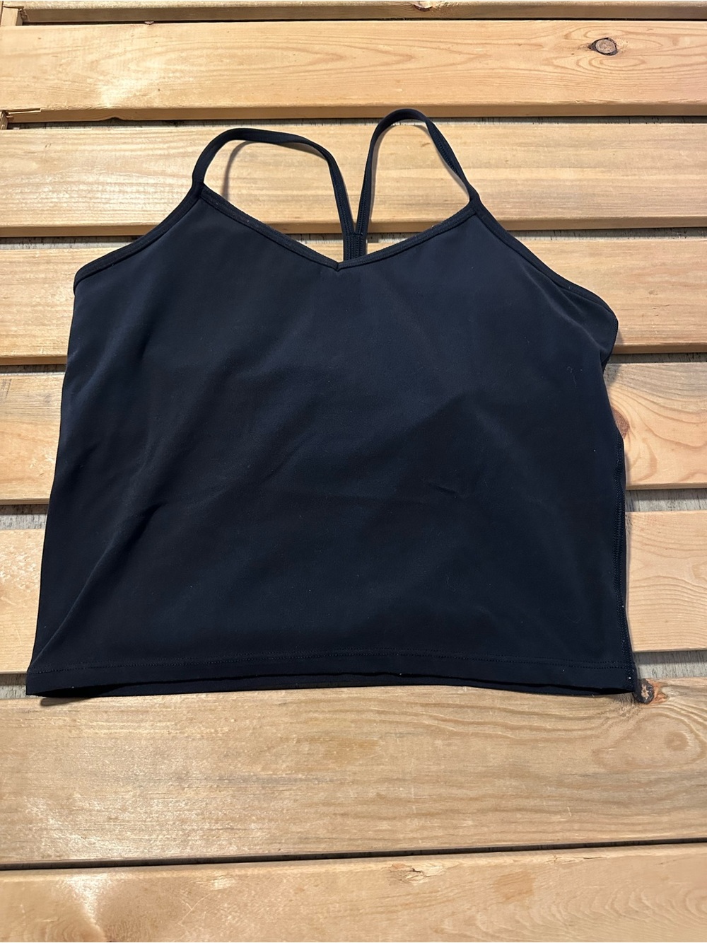 Athleta Girl Racerback Activewear Shelf Bra Tank Top Size XXL 16- Black